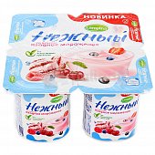 Йогурт Нежный 1,2% с вкусом ягодное мороженое 100г (4шт) 1/3