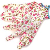 Перчатки трикотажные прорезиненные женские